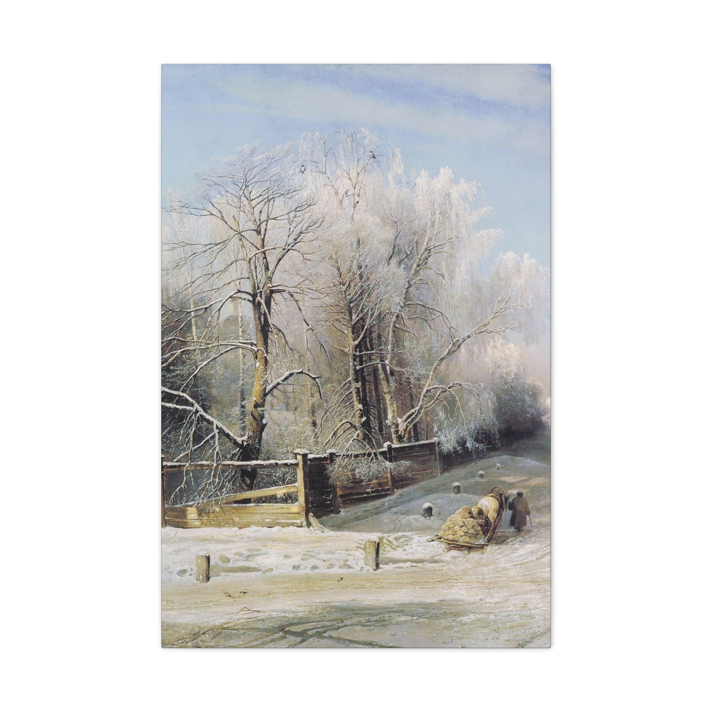 Alexei Savrasov (1830-1897) Winter landscape 1873 - Canvas Wall Art-24″ x 36″-The Sticker Space