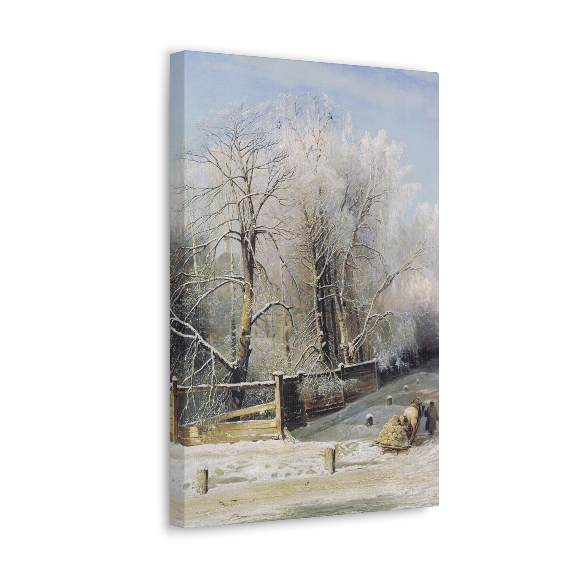 Alexei Savrasov (1830-1897) Winter landscape 1873 - Canvas Wall Art-The Sticker Space