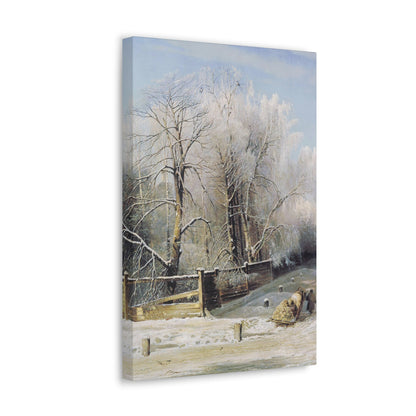 Alexei Savrasov (1830-1897) Winter landscape 1873 - Canvas Wall Art-The Sticker Space