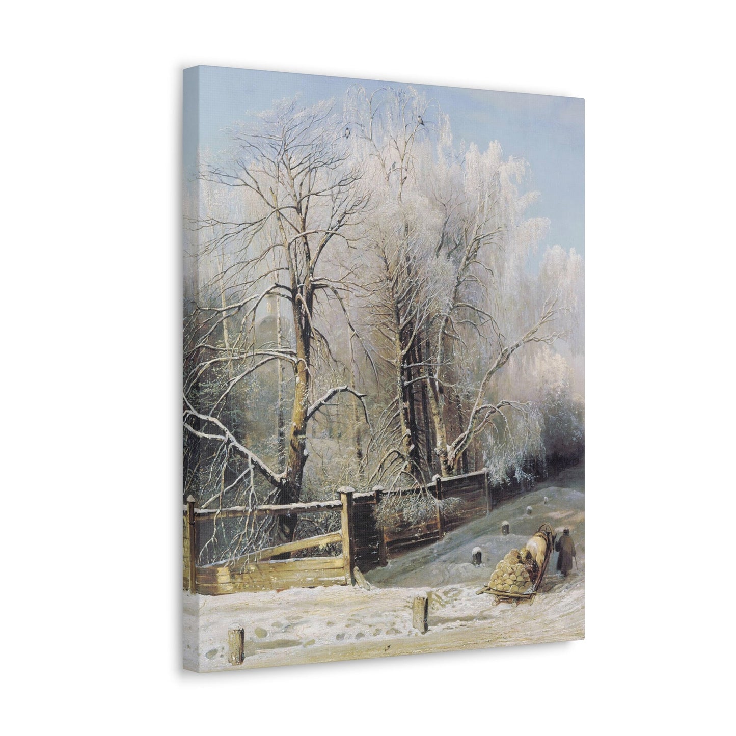 Alexei Savrasov (1830-1897) Winter landscape 1873 - Canvas Wall Art-The Sticker Space