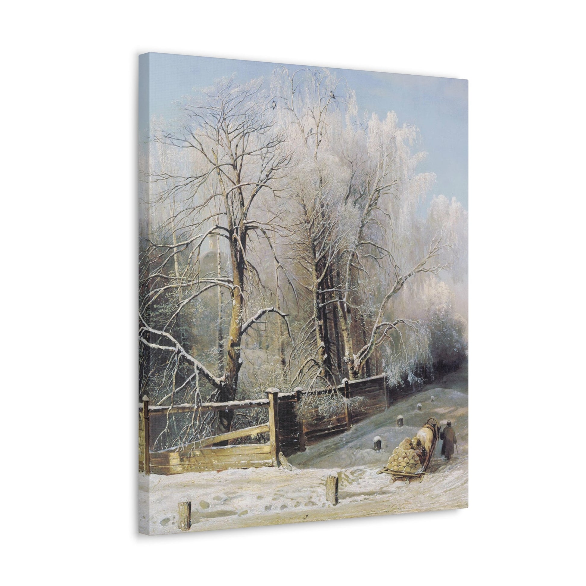 Alexei Savrasov (1830-1897) Winter landscape 1873 - Canvas Wall Art-The Sticker Space