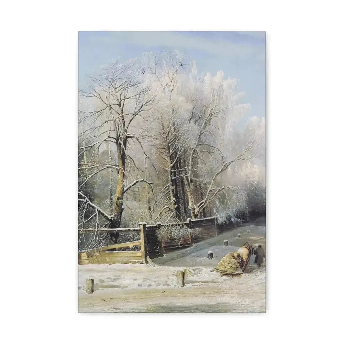 Alexei Savrasov (1830-1897) Winter landscape 1873 - Canvas Wall Art - The Sticker Space