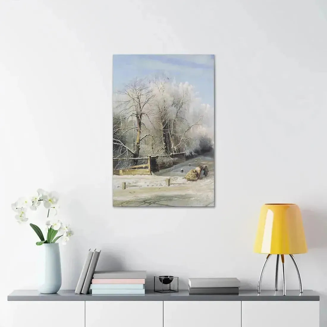 Alexei Savrasov (1830-1897) Winter landscape 1873 - Canvas Wall Art - The Sticker Space