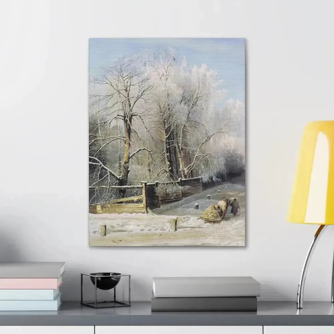 Alexei Savrasov (1830-1897) Winter landscape 1873 - Canvas Wall Art - The Sticker Space