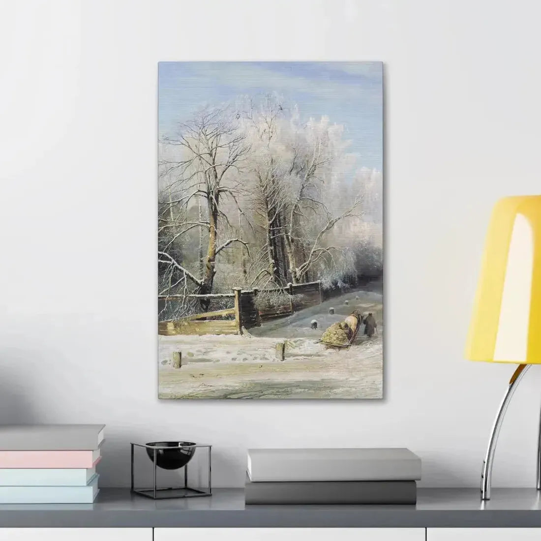 Alexei Savrasov (1830-1897) Winter landscape 1873 - Canvas Wall Art - The Sticker Space