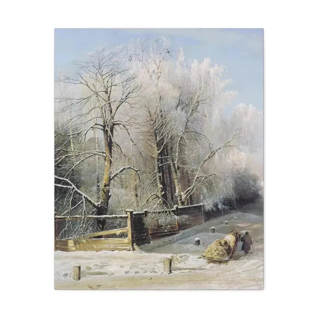 Alexei Savrasov (1830-1897) Winter landscape 1873 - Canvas Wall Art - The Sticker Space