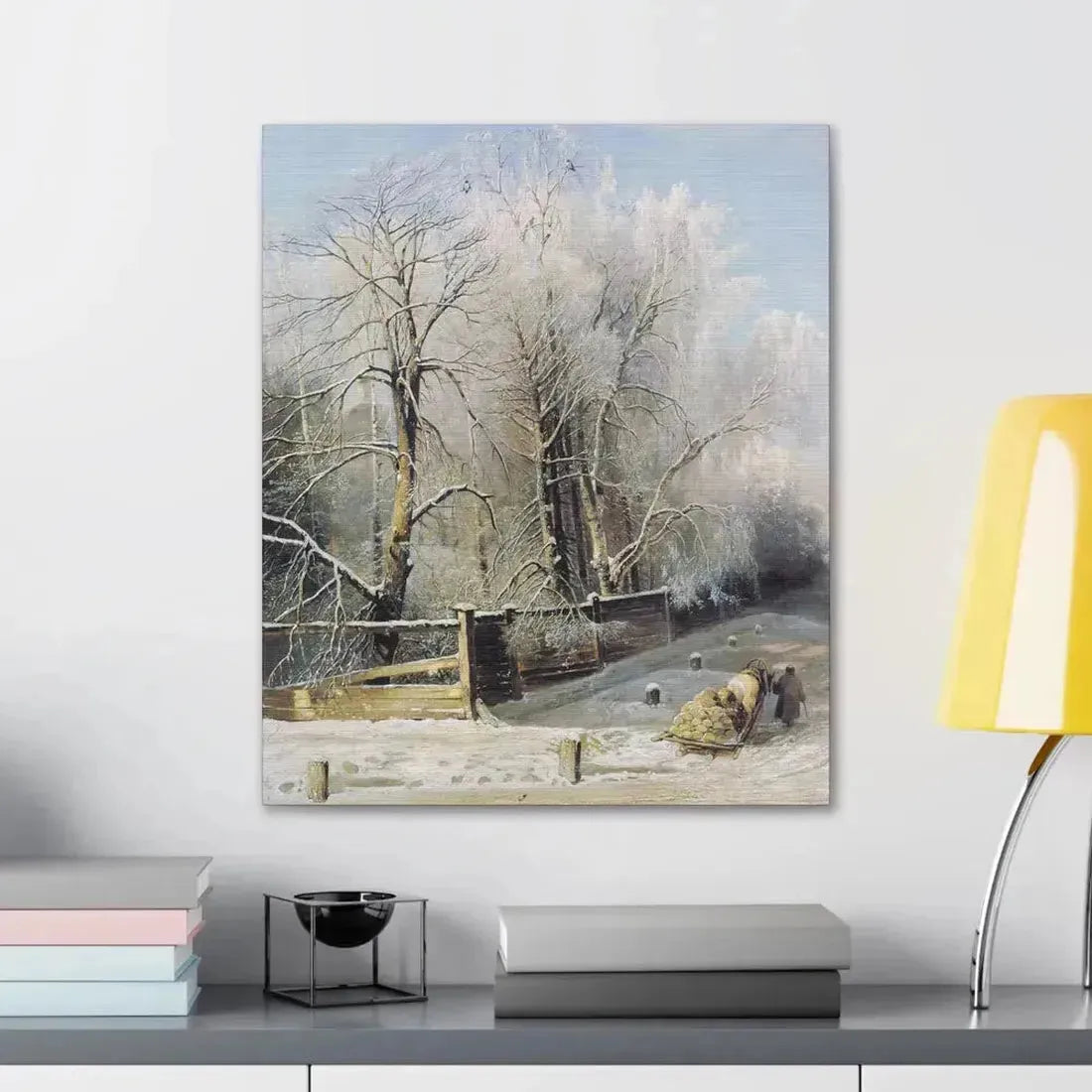 Alexei Savrasov (1830-1897) Winter landscape 1873 - Canvas Wall Art - The Sticker Space