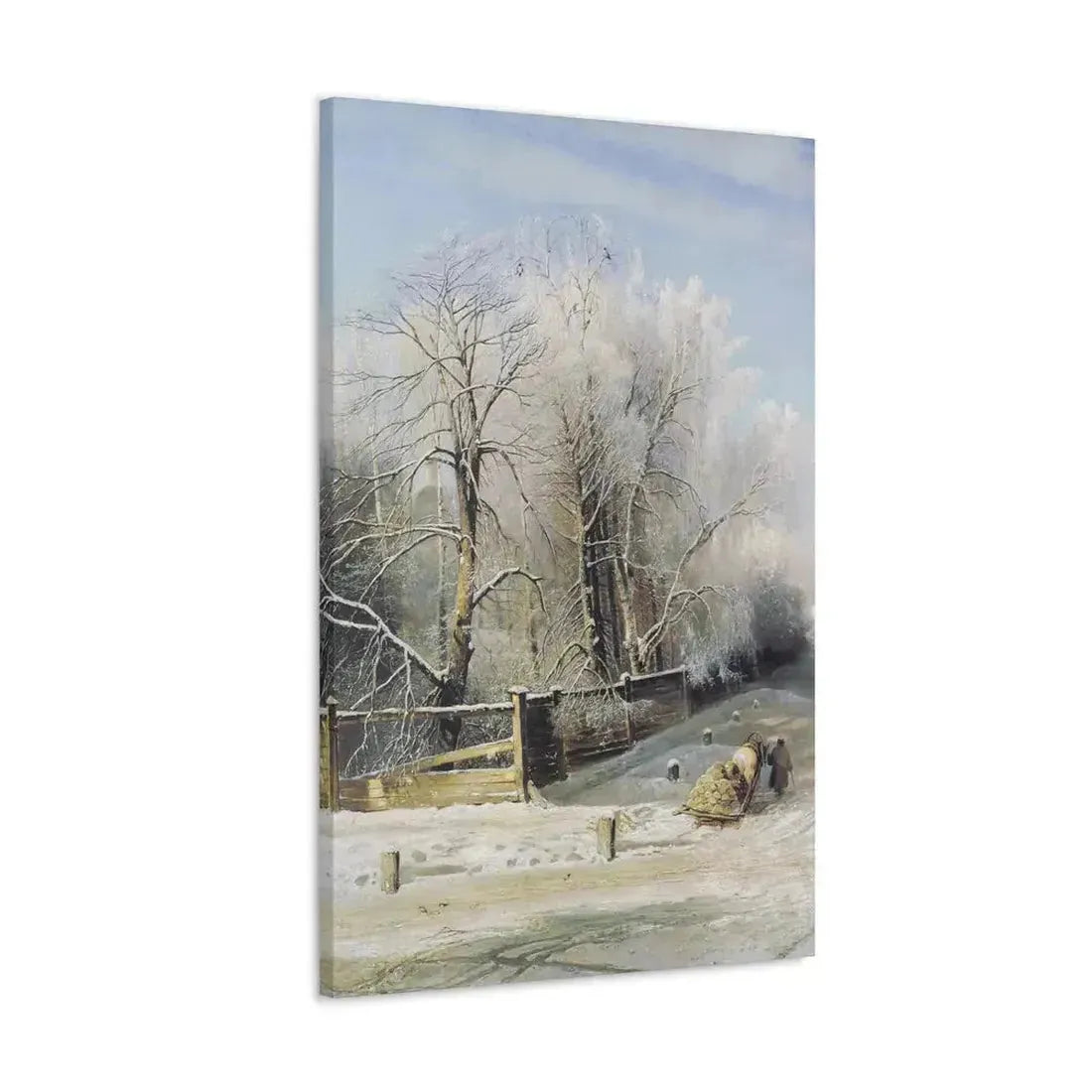 Alexei Savrasov (1830-1897) Winter landscape 1873 - Canvas Wall Art - The Sticker Space