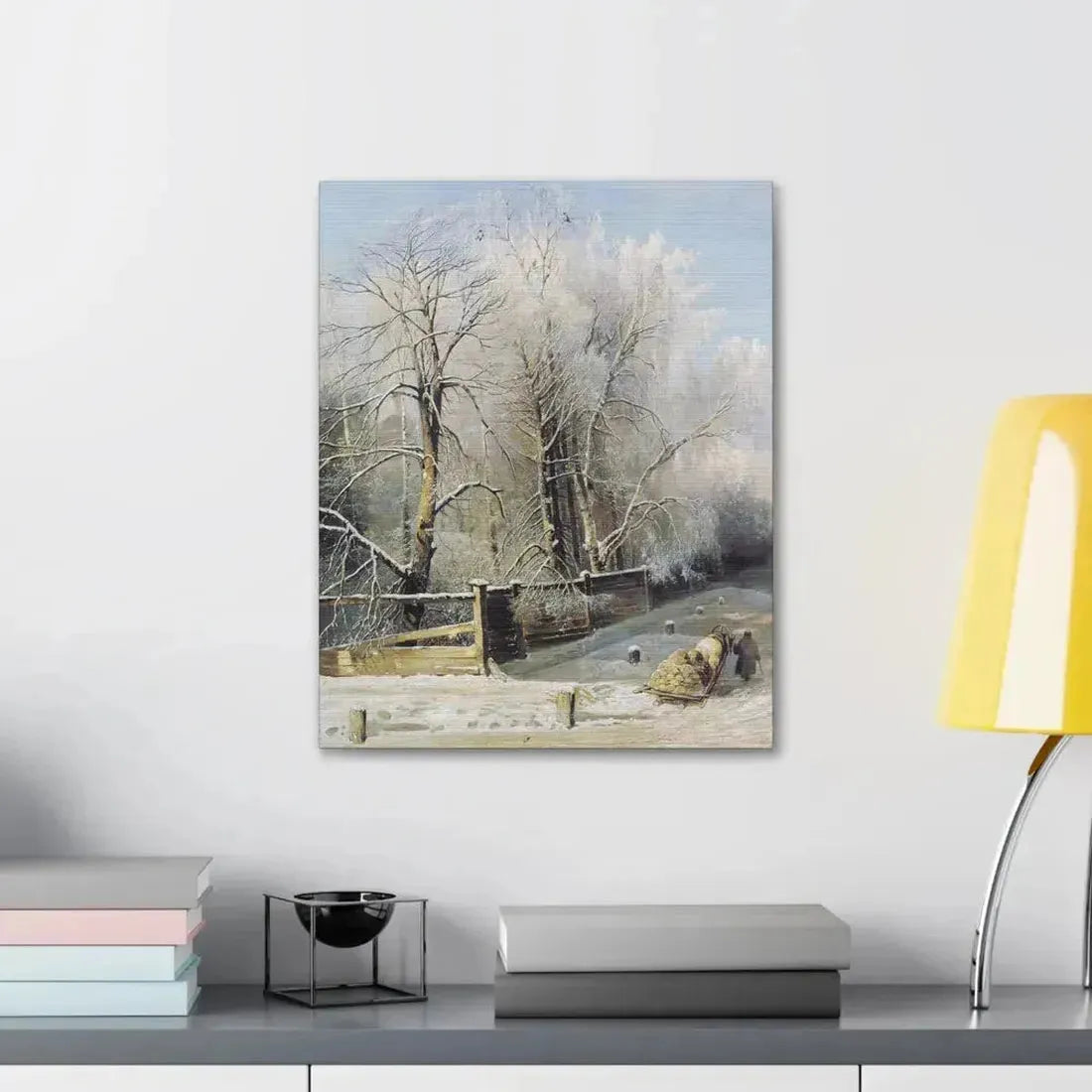 Alexei Savrasov (1830-1897) Winter landscape 1873 - Canvas Wall Art - The Sticker Space