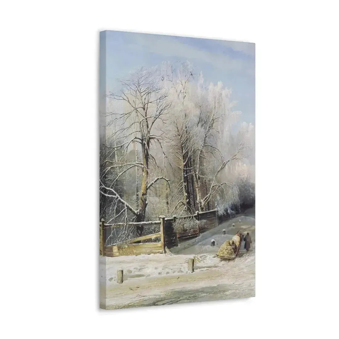 Alexei Savrasov (1830-1897) Winter landscape 1873 - Canvas Wall Art - The Sticker Space