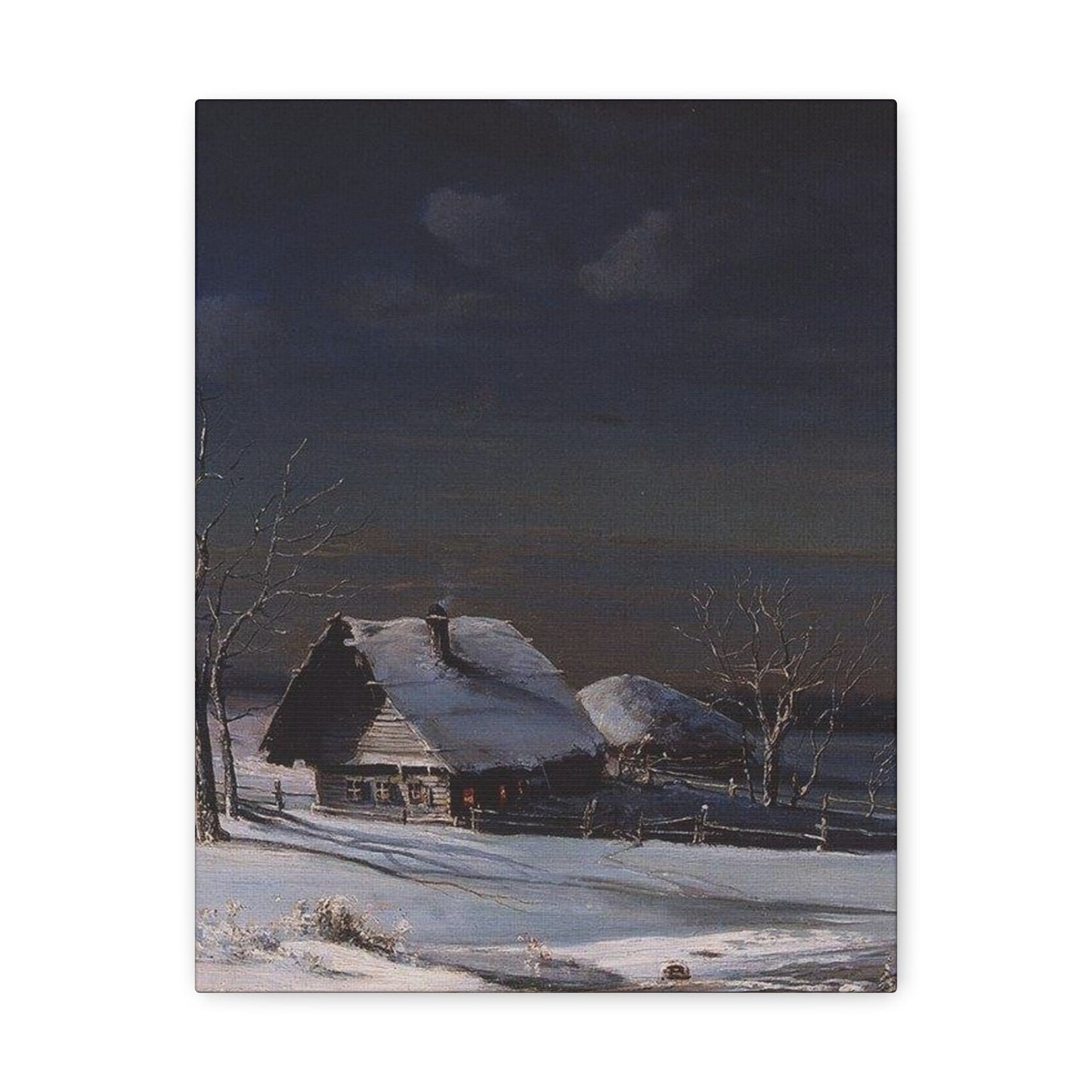 Alexei Savrasov (1830-1897) Winter Landscape2 - Canvas Wall Art-11″ x 14″-The Sticker Space