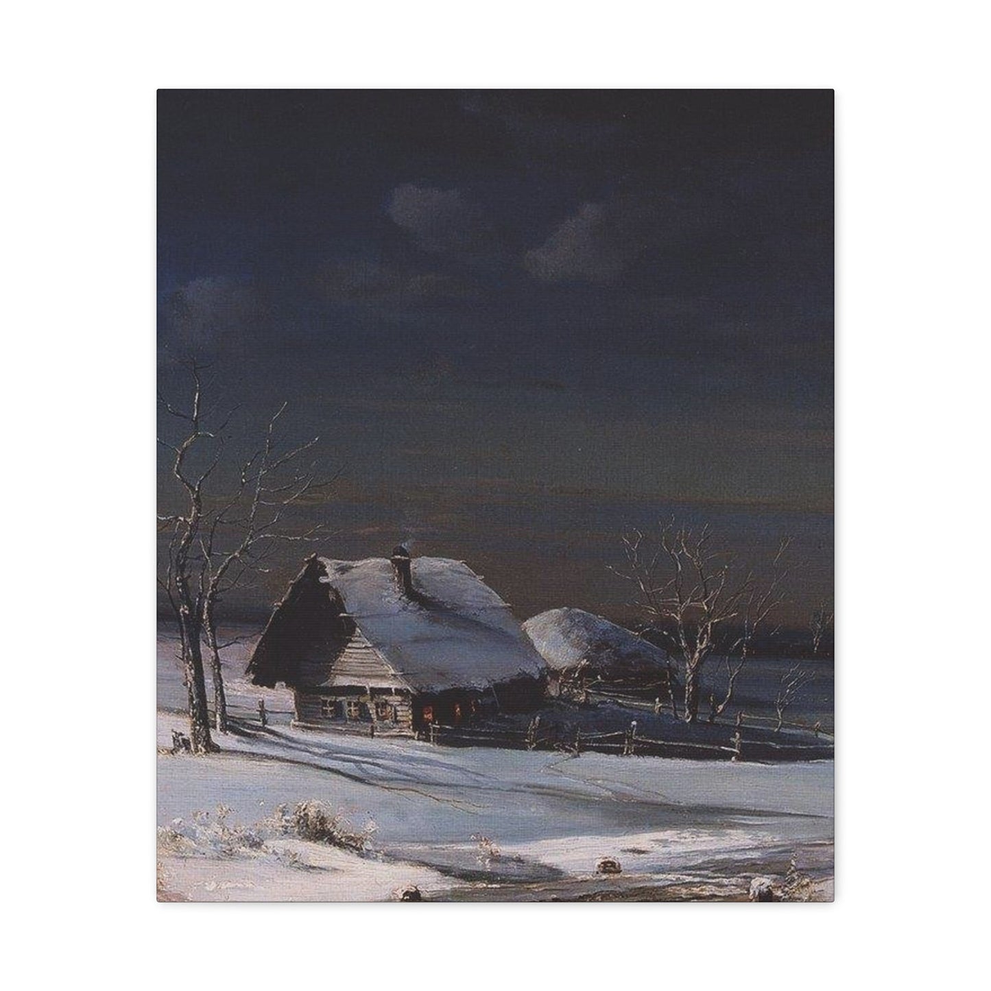 Alexei Savrasov (1830-1897) Winter Landscape2 - Canvas Wall Art-20″ x 24″-The Sticker Space