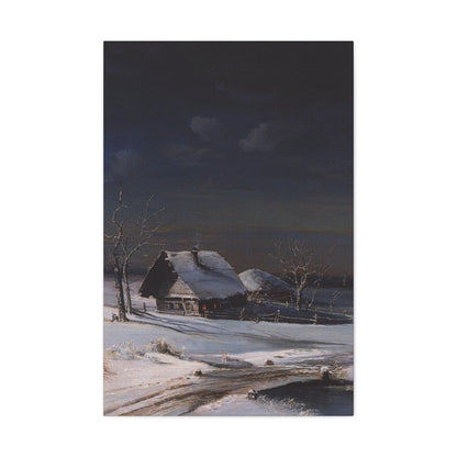 Alexei Savrasov (1830-1897) Winter Landscape2 - Canvas Wall Art-24″ x 36″-The Sticker Space