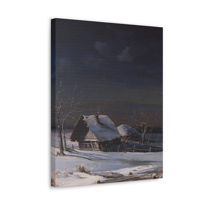 Alexei Savrasov (1830-1897) Winter Landscape2 - Canvas Wall Art-The Sticker Space