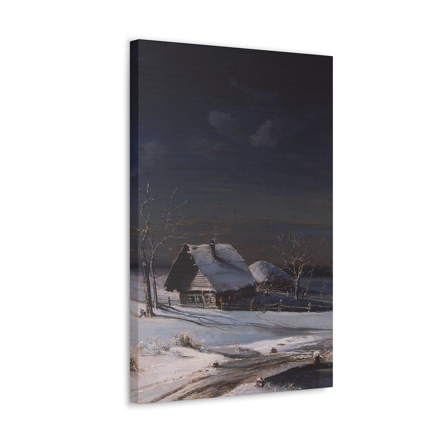 Alexei Savrasov (1830-1897) Winter Landscape2 - Canvas Wall Art-The Sticker Space