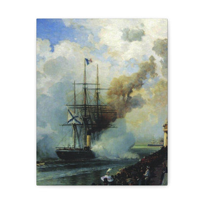 Alexey Petrovich Bogolyubov (1824-1896) The Frigate %22Rogue%22 1870 - Canvas Wall Art-11″ x 14″-The Sticker Space