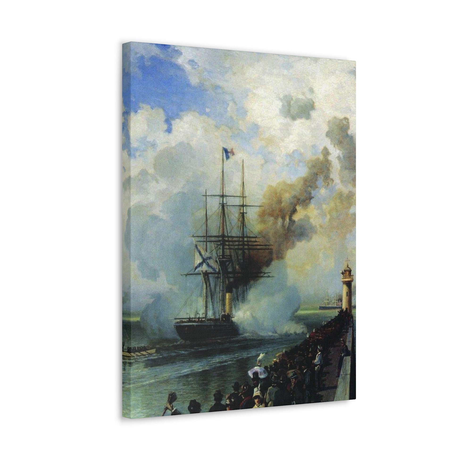 Alexey Petrovich Bogolyubov (1824-1896) The Frigate %22Rogue%22 1870 - Canvas Wall Art-The Sticker Space