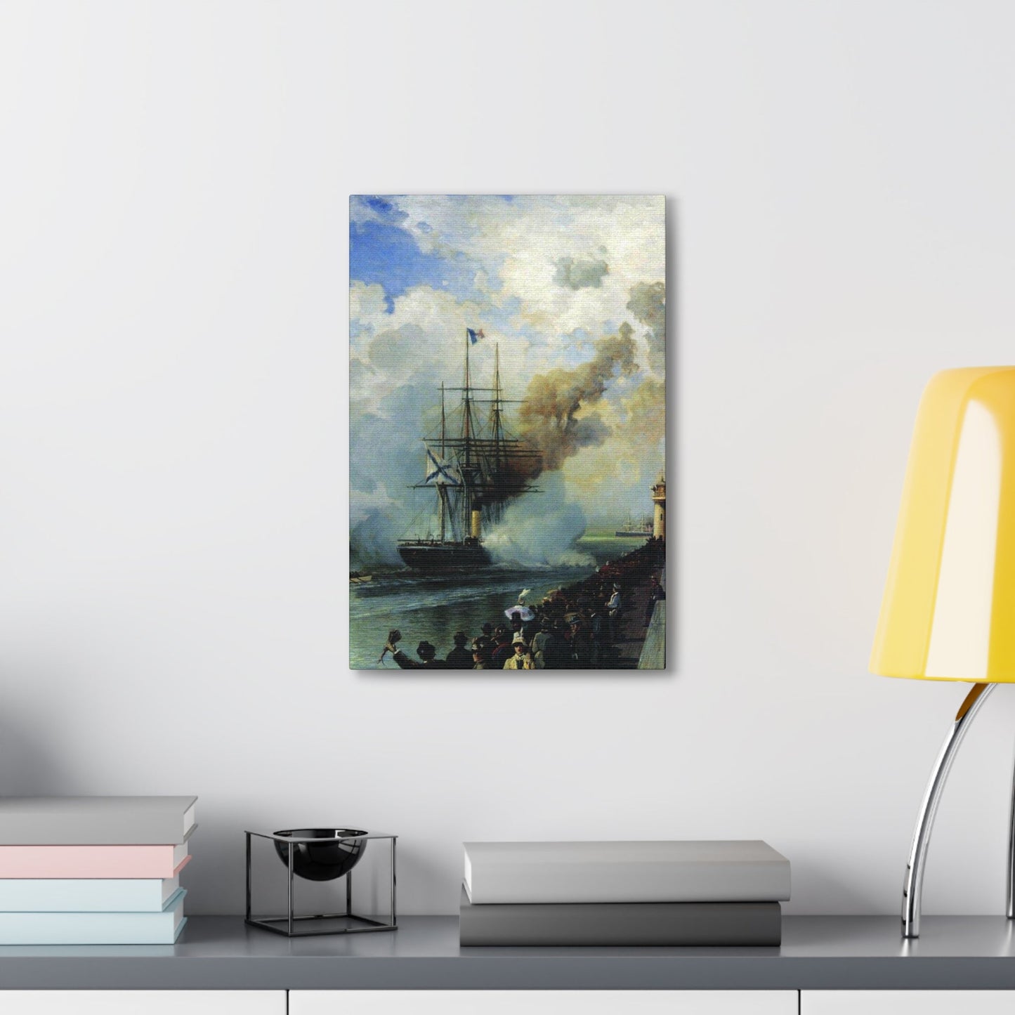 Alexey Petrovich Bogolyubov (1824-1896) The Frigate %22Rogue%22 1870 - Canvas Wall Art-The Sticker Space