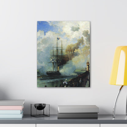 Alexey Petrovich Bogolyubov (1824-1896) The Frigate %22Rogue%22 1870 - Canvas Wall Art-The Sticker Space