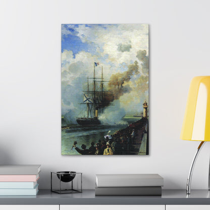 Alexey Petrovich Bogolyubov (1824-1896) The Frigate %22Rogue%22 1870 - Canvas Wall Art-The Sticker Space