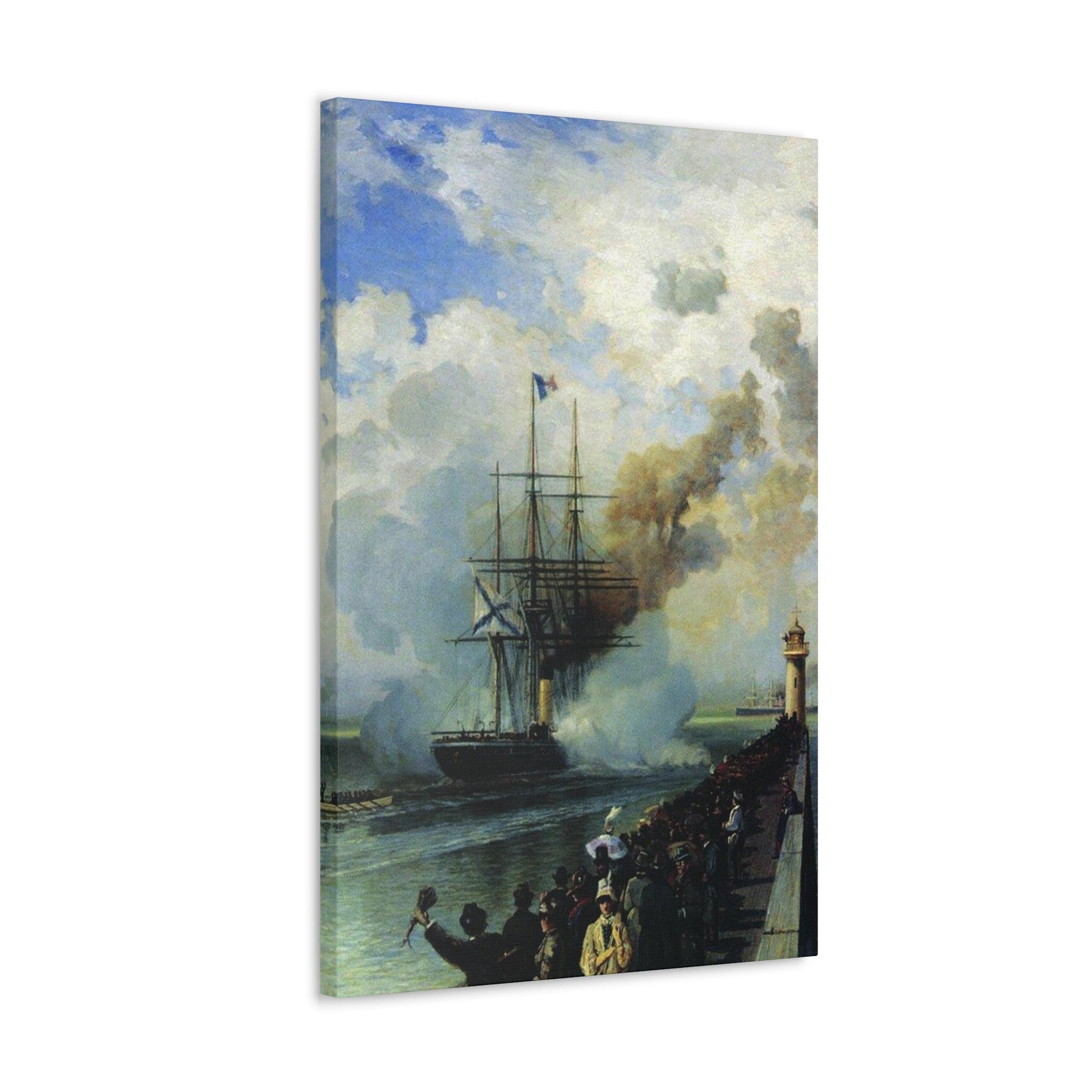 Alexey Petrovich Bogolyubov (1824-1896) The Frigate %22Rogue%22 1870 - Canvas Wall Art-The Sticker Space