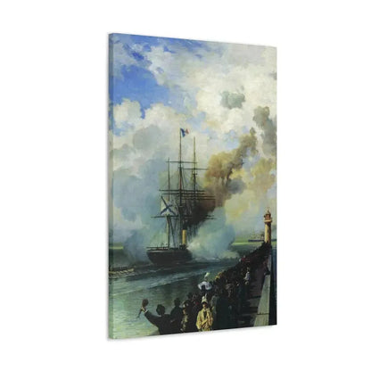 Alexey Petrovich Bogolyubov (1824-1896) The Frigate %22Rogue%22 1870 - Canvas Wall Art - The Sticker Space