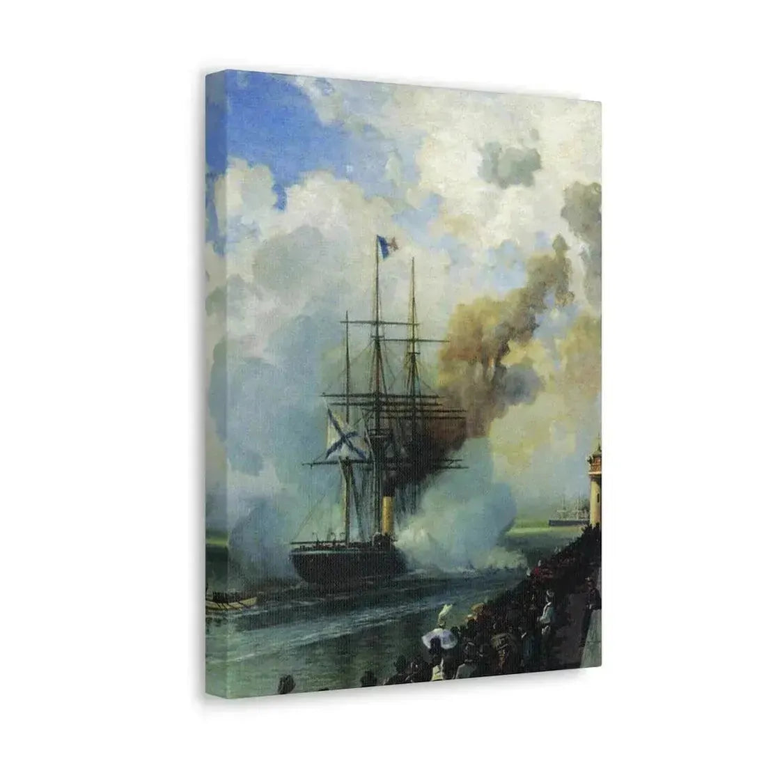 Alexey Petrovich Bogolyubov (1824-1896) The Frigate %22Rogue%22 1870 - Canvas Wall Art - The Sticker Space