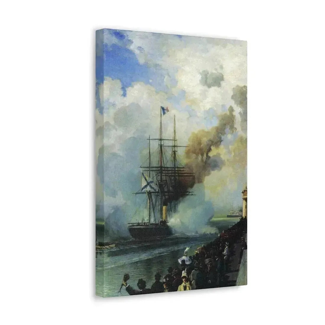 Alexey Petrovich Bogolyubov (1824-1896) The Frigate %22Rogue%22 1870 - Canvas Wall Art - The Sticker Space