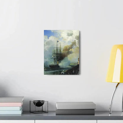 Alexey Petrovich Bogolyubov (1824-1896) The Frigate %22Rogue%22 1870 - Canvas Wall Art - The Sticker Space