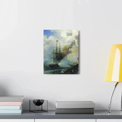 Alexey Petrovich Bogolyubov (1824-1896) The Frigate %22Rogue%22 1870 - Canvas Wall Art - The Sticker Space