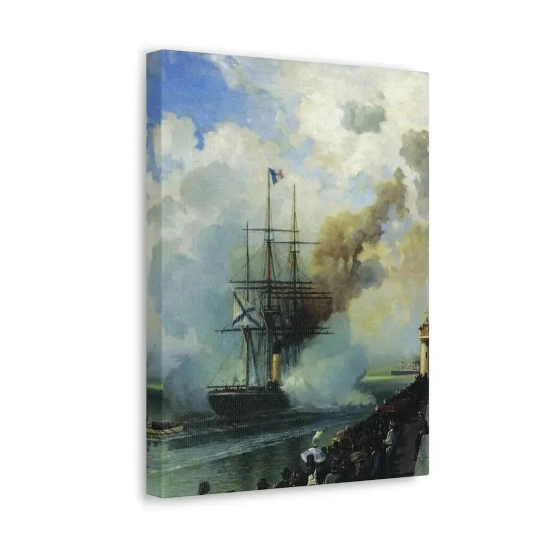 Alexey Petrovich Bogolyubov (1824-1896) The Frigate %22Rogue%22 1870 - Canvas Wall Art - The Sticker Space