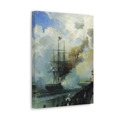 Alexey Petrovich Bogolyubov (1824-1896) The Frigate %22Rogue%22 1870 - Canvas Wall Art - The Sticker Space