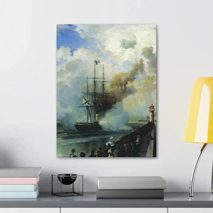 Alexey Petrovich Bogolyubov (1824-1896) The Frigate %22Rogue%22 1870 - Canvas Wall Art - The Sticker Space