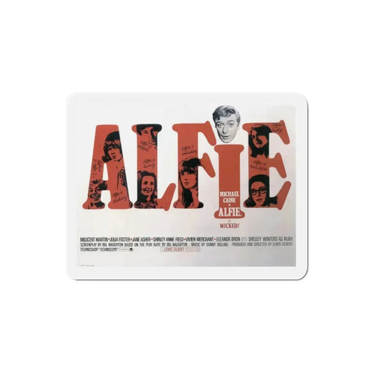 Alfie 1966 Movie Poster Refrigerator Magnet 2 Inch - The Sticker Space