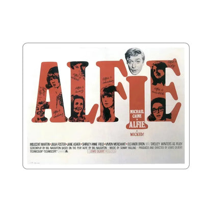 Alfie 1966 Movie Poster STICKER Vinyl Die-Cut Decal 4 Inch - The Sticker Space