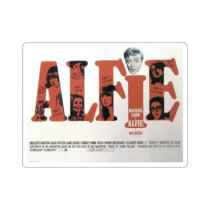 Alfie 1966 Movie Poster STICKER Vinyl Die-Cut Decal 6 Inch - The Sticker Space