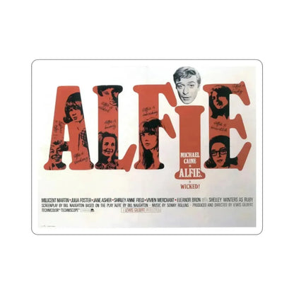 Alfie 1966 Movie Poster STICKER Vinyl Die-Cut Decal - The Sticker Space