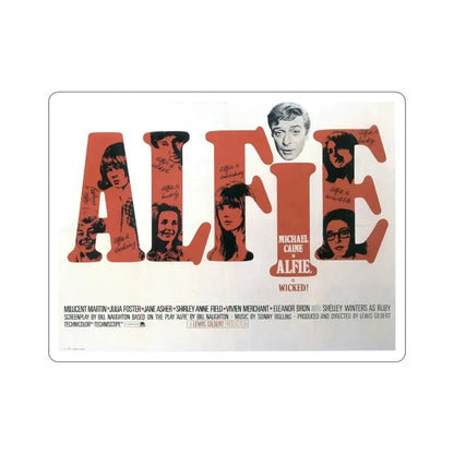 Alfie 1966 Movie Poster STICKER Vinyl Die-Cut Decal - The Sticker Space