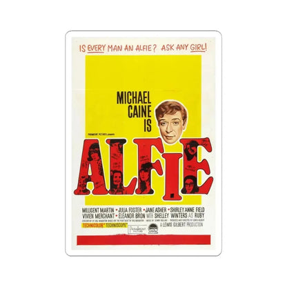 Alfie 1966 v2 Movie Poster - STICKER Vinyl Kiss-Cut Decal 3 Inch White - The Sticker Space