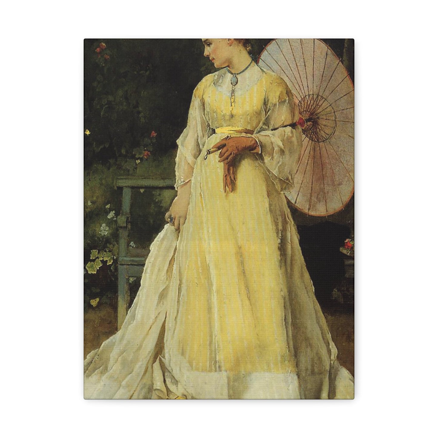 Alfred Stevens (1823-1906) In the Country - c1867 - Canvas Wall Art-12″ x 16″-The Sticker Space