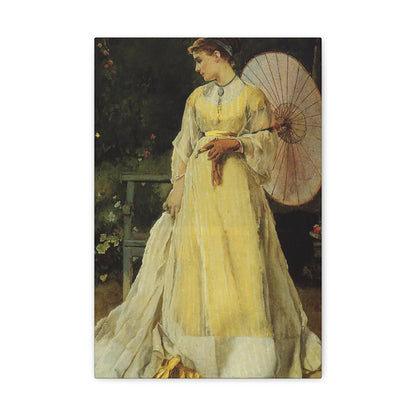 Alfred Stevens (1823-1906) In the Country - c1867 - Canvas Wall Art-12" x 18"-The Sticker Space