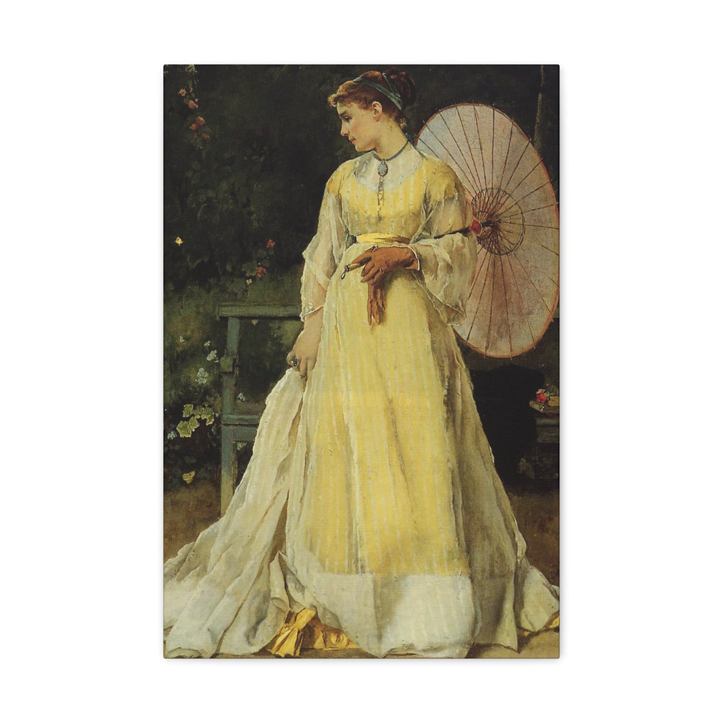 Alfred Stevens (1823-1906) In the Country - c1867 - Canvas Wall Art-16″ x 24″-The Sticker Space