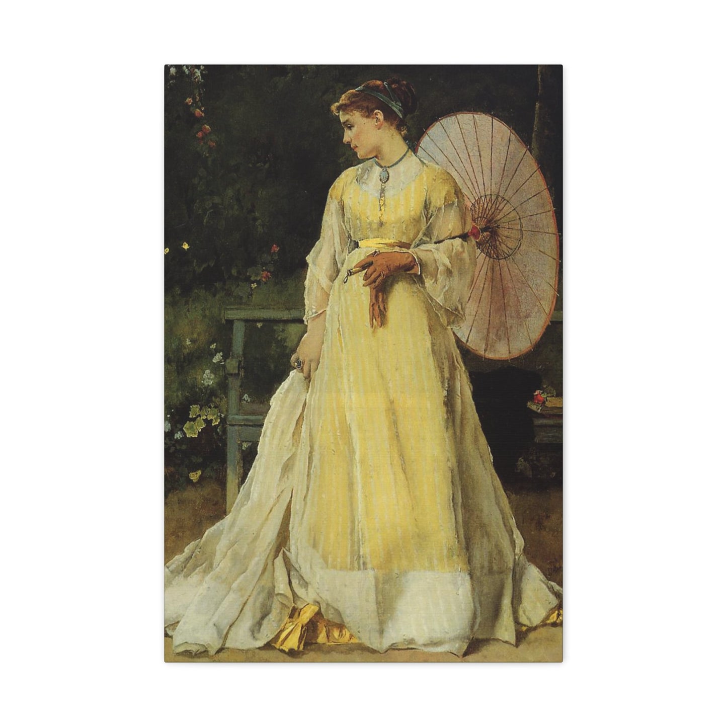 Alfred Stevens (1823-1906) In the Country - c1867 - Canvas Wall Art-20″ x 30″-The Sticker Space