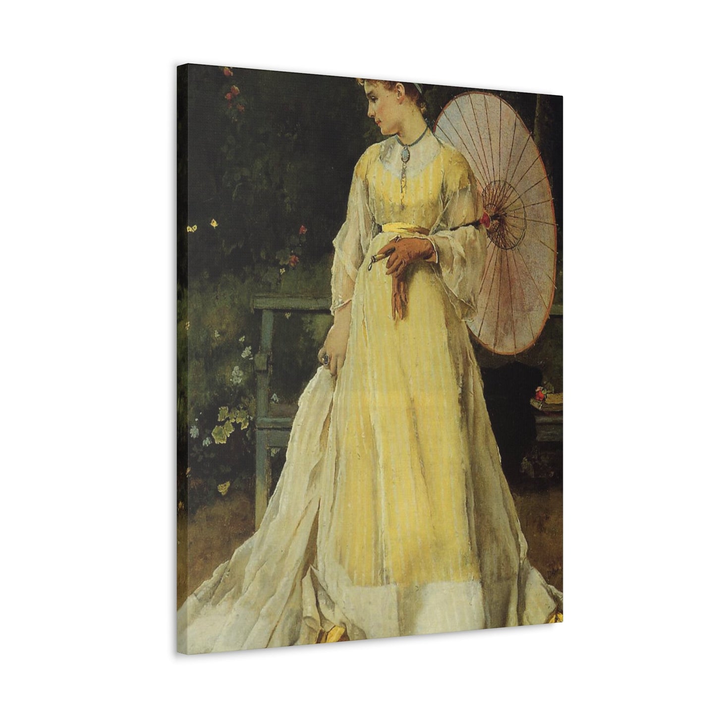 Alfred Stevens (1823-1906) In the Country - c1867 - Canvas Wall Art-The Sticker Space