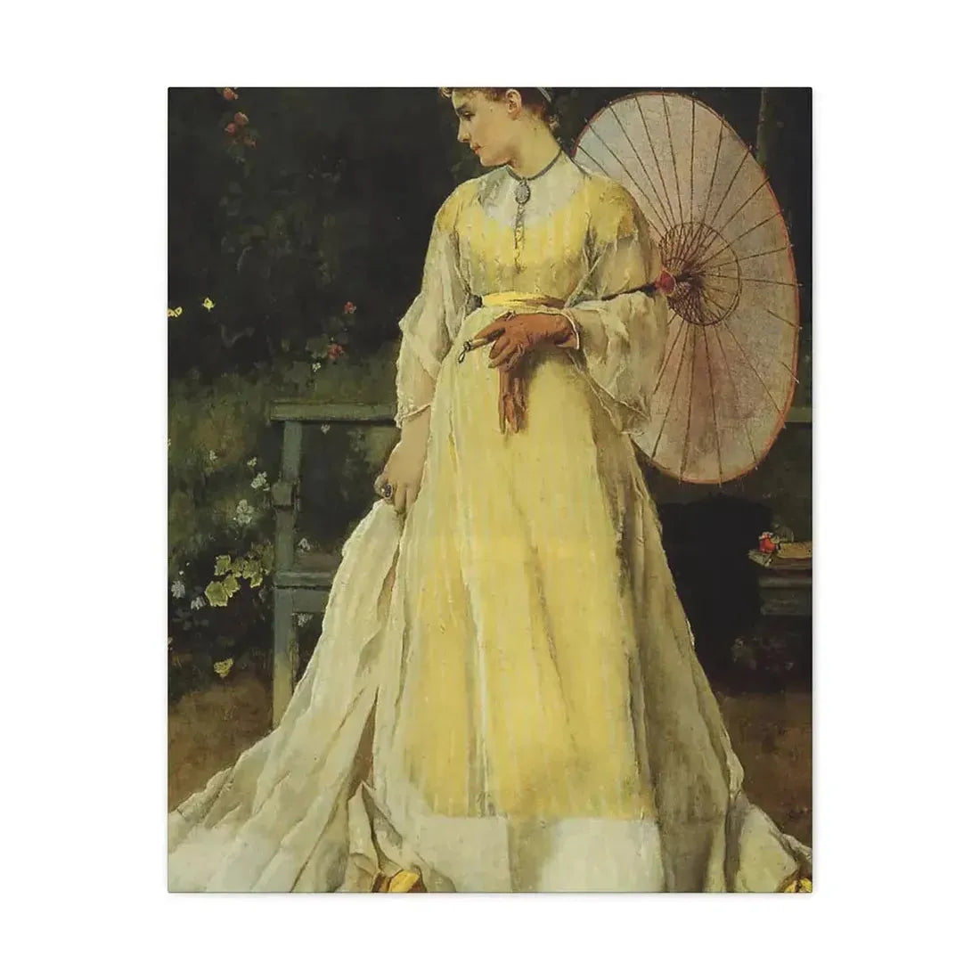 Alfred Stevens (1823-1906) In the Country - c1867 - Canvas Wall Art 24″ x 30″ 1.25" - The Sticker Space
