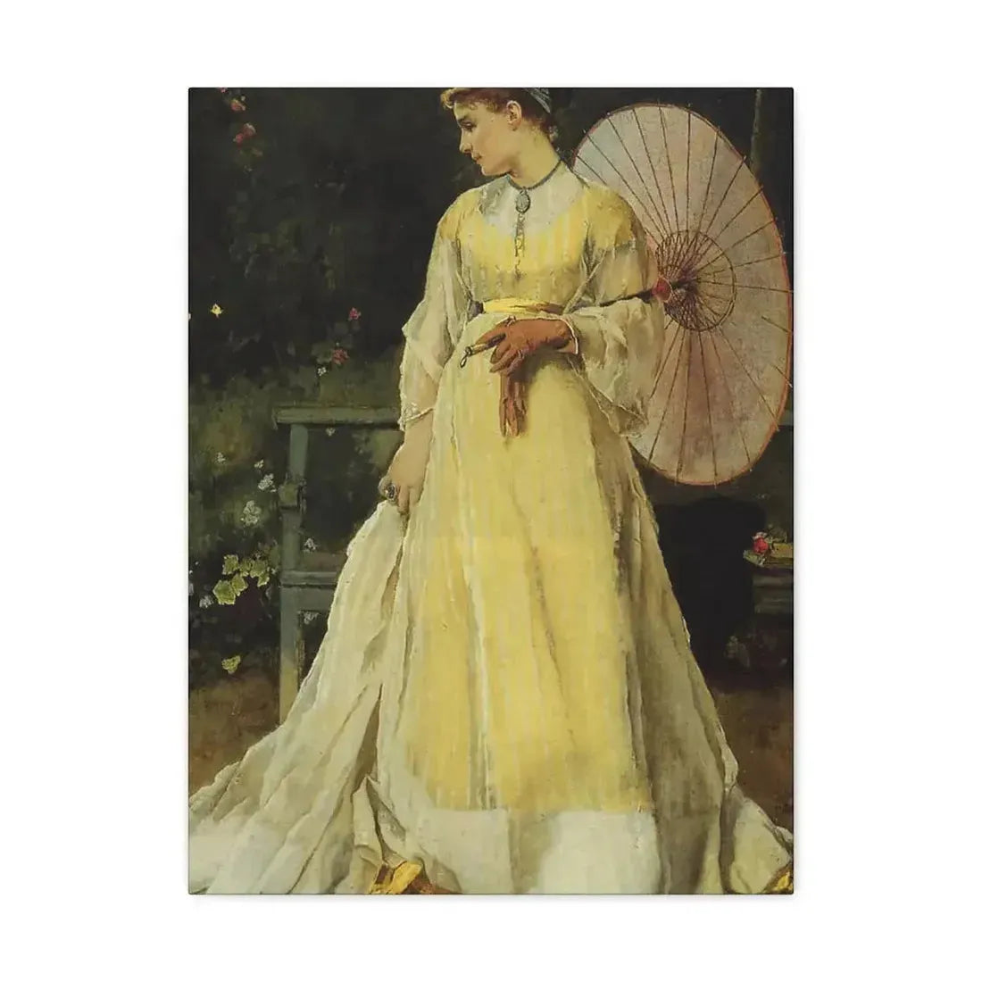 Alfred Stevens (1823-1906) In the Country - c1867 - Canvas Wall Art - The Sticker Space