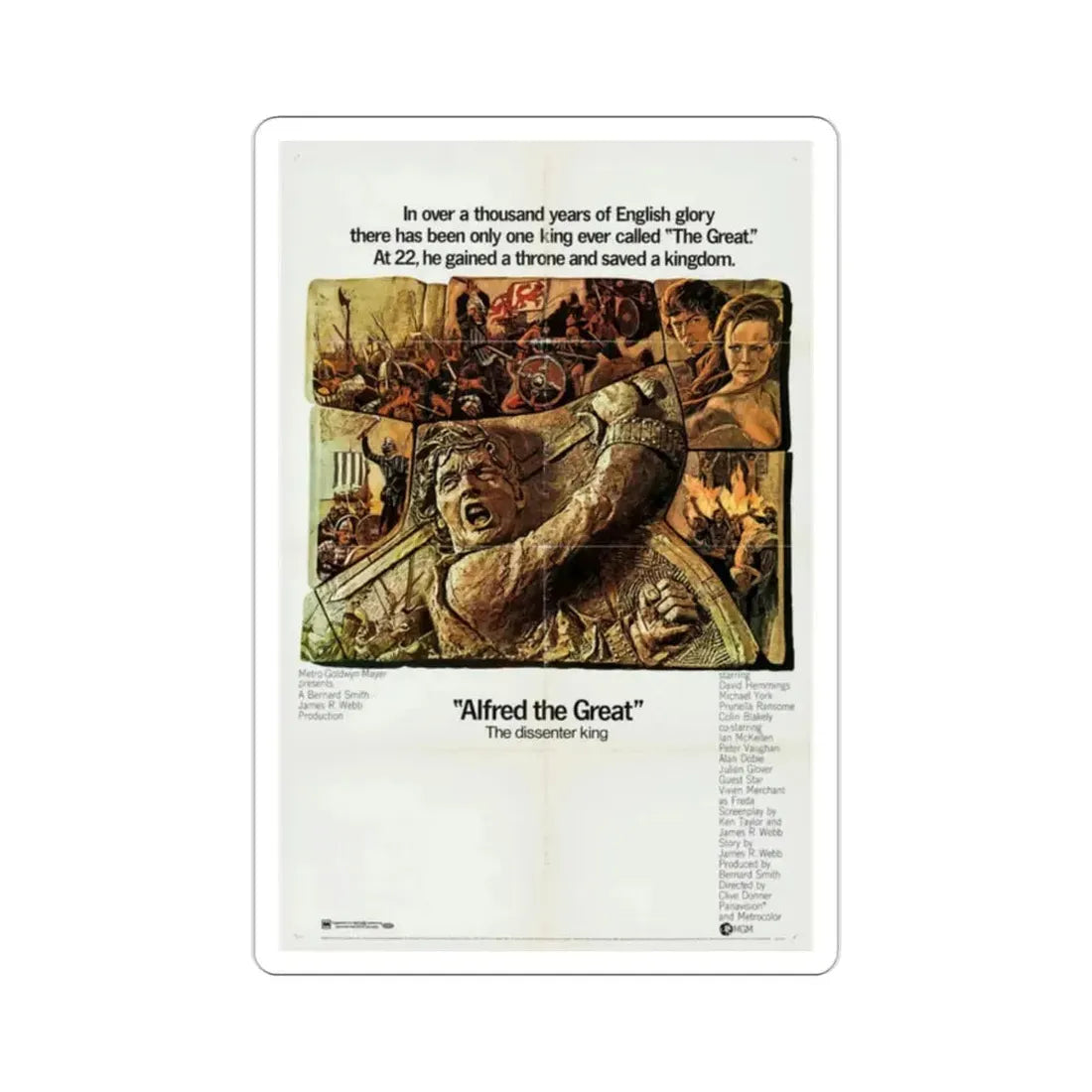 Alfred the Great 1969 Movie Poster STICKER Vinyl Die-Cut Decal - The Sticker Space