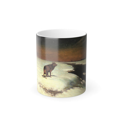 Alfred von Kowalski Wierusz (1848-1915) the wolf - Color Changing Mug 11oz-11oz-The Sticker Space