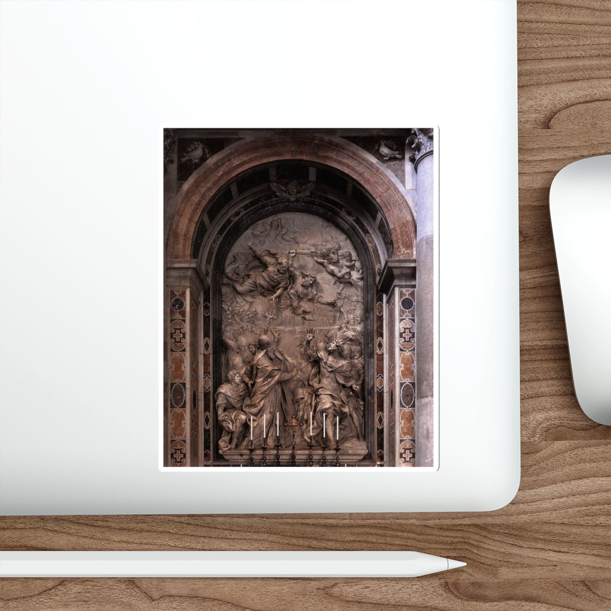 ALGARDI, Alessandro - 2- - The Meeting of Leo I and Attila (Artwork) STICKER Vinyl Die-Cut Decal-The Sticker Space