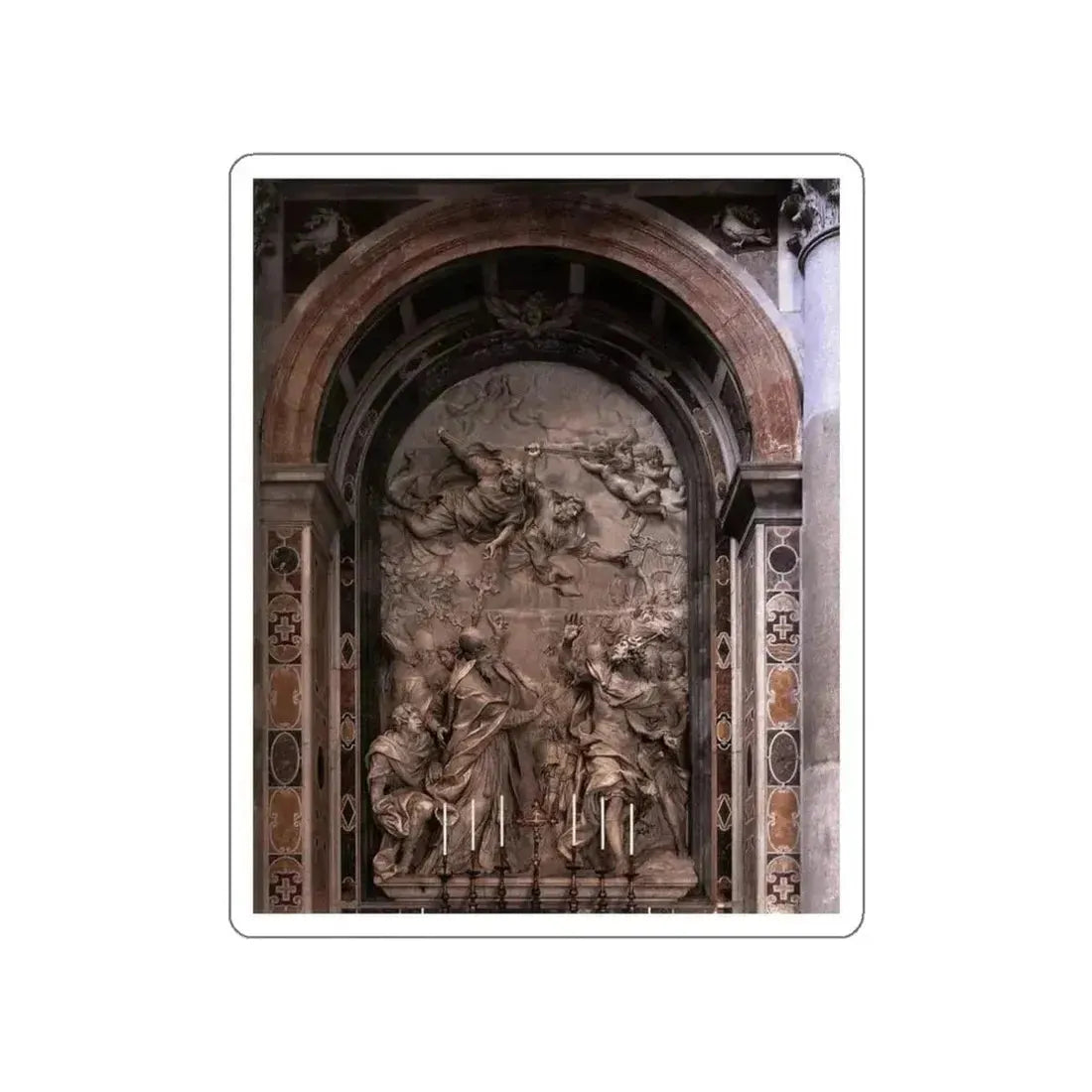 ALGARDI, Alessandro - 2- - The Meeting of Leo I and Attila (Artwork) STICKER Vinyl Die-Cut Decal - The Sticker Space